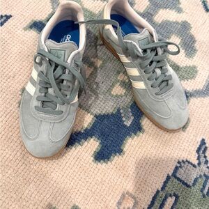 Adidas womens Green and White Sneakers